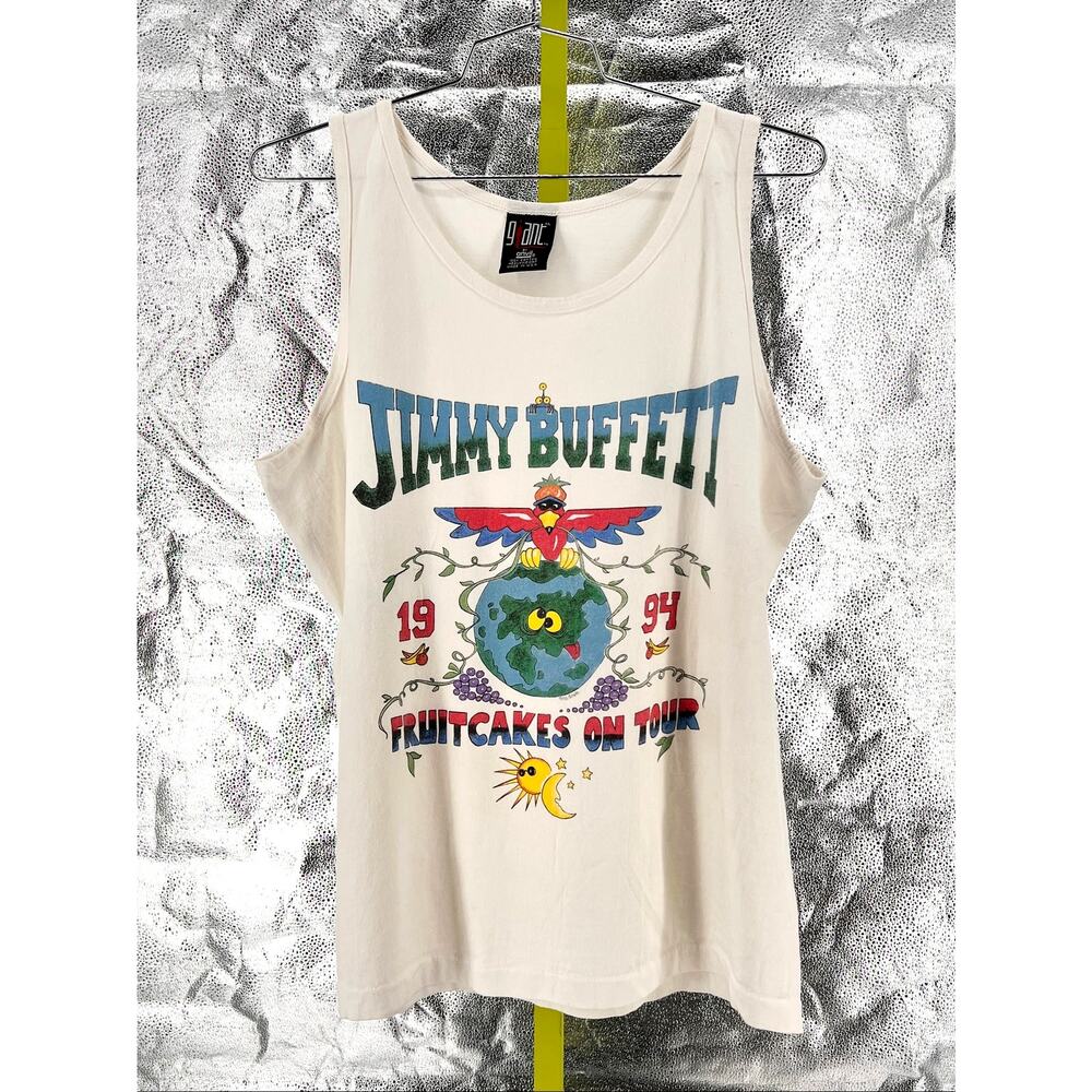 Jimmy Buffett Vintage 1994 Fruitcakes on Tour Tank Top Giant Anvil Tag Size XL